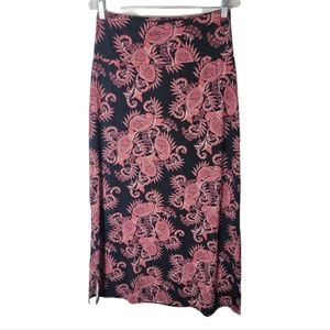 Agnes & Dora banded waist paisley print maxi skirt size XL